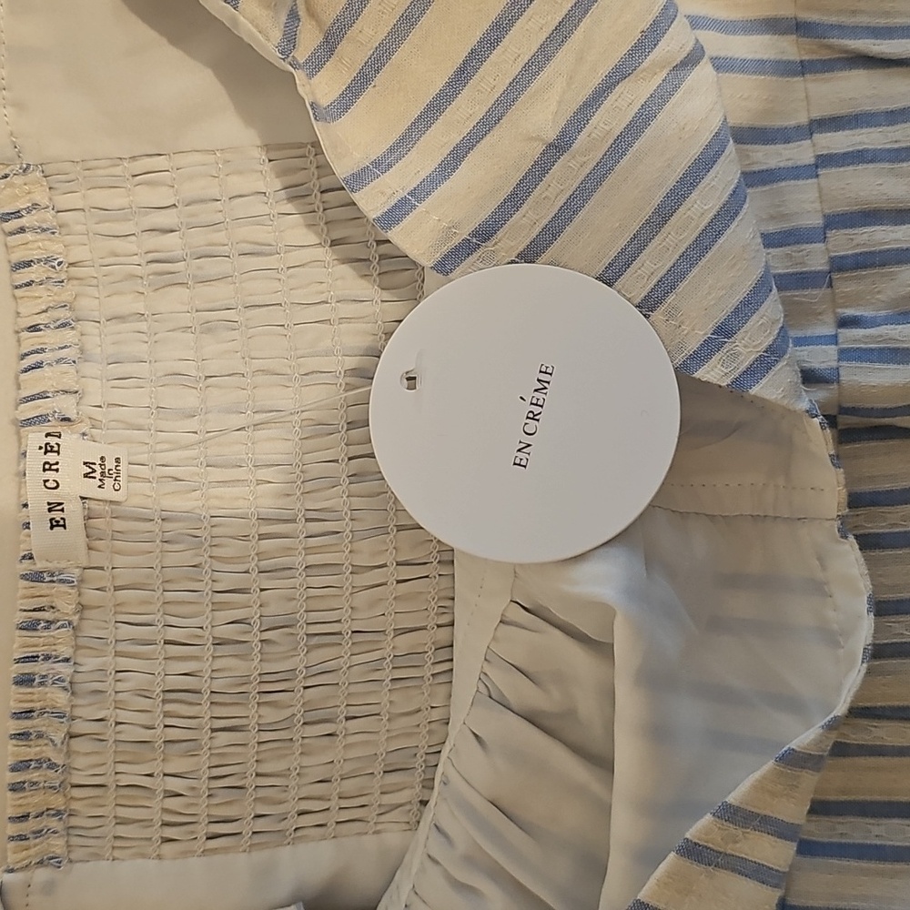 Vici White and Blue Striped Maxi Dress - Picture 2 of 4